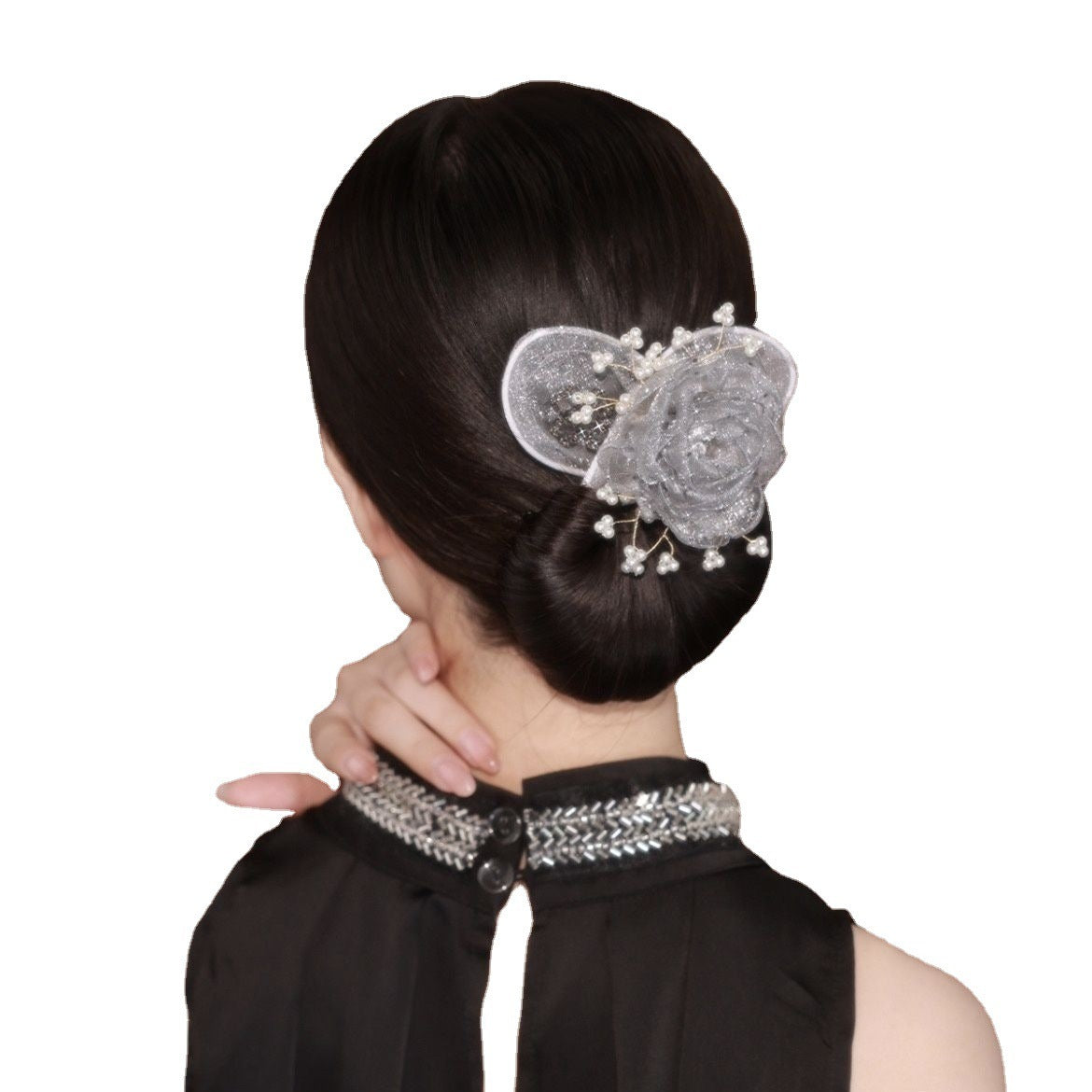 Starry Sky Flower U-shaped Hair Clip