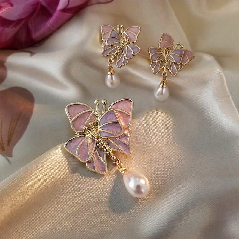 Tender Butterfly Enamel Brooch