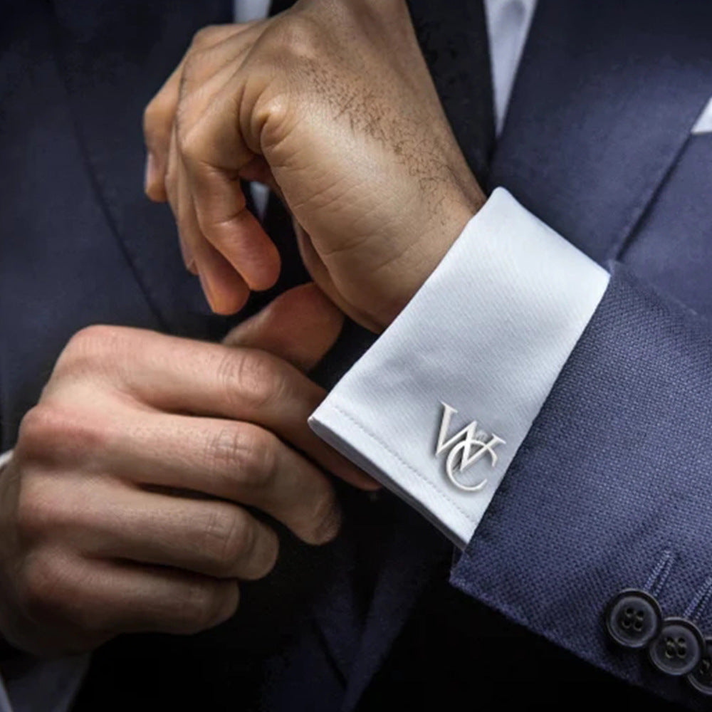 Personalized Frosted Titanium Steel Cufflinks