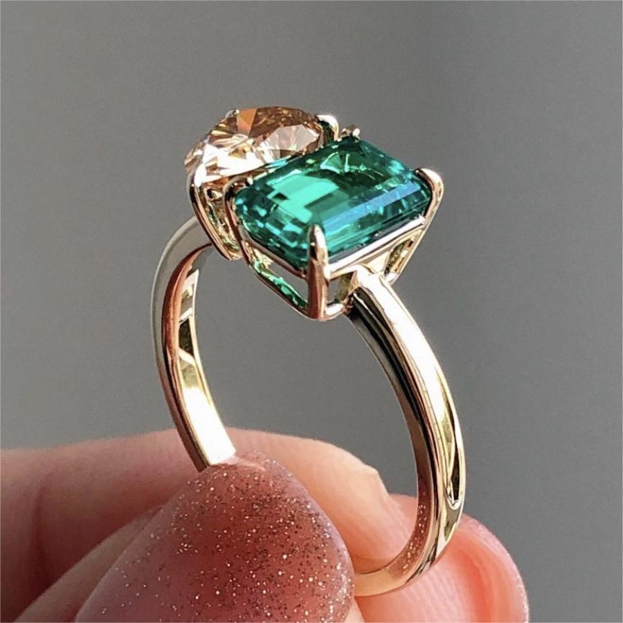 Elegant Double Main Stone Ring