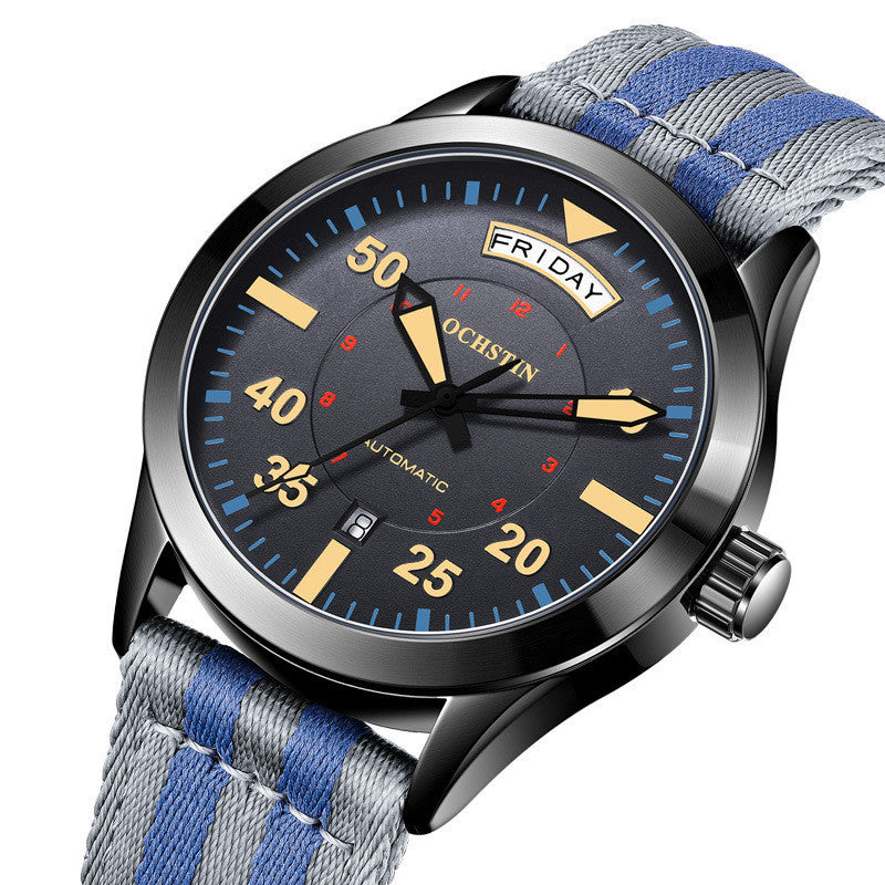 Automatic Mechanical Waterproof Nylon Watch