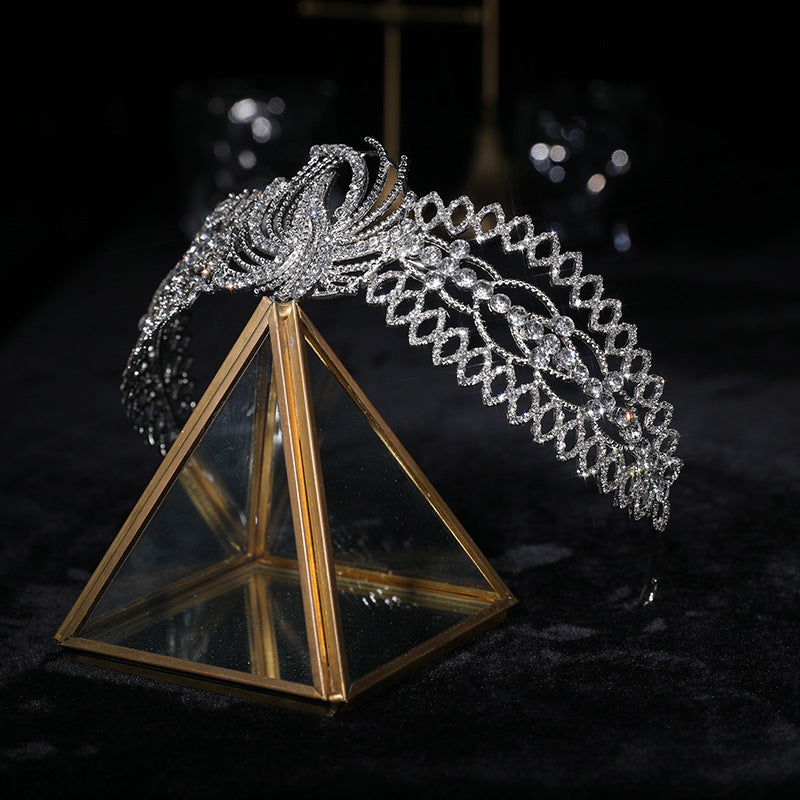 Opulent Rhinestone Baroque Bridal Crown