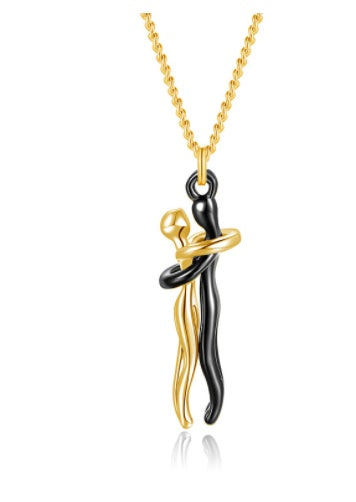 Love Hug Necklace - Unisex Couple Jewelry Simple Clavicle Chain
