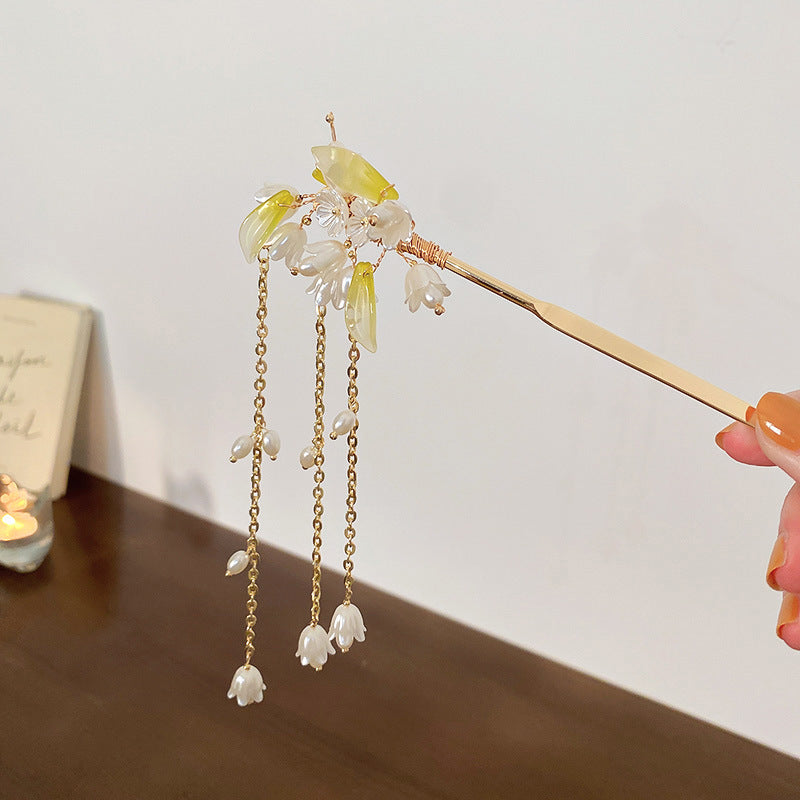Gold Floral Fashion Hairpin