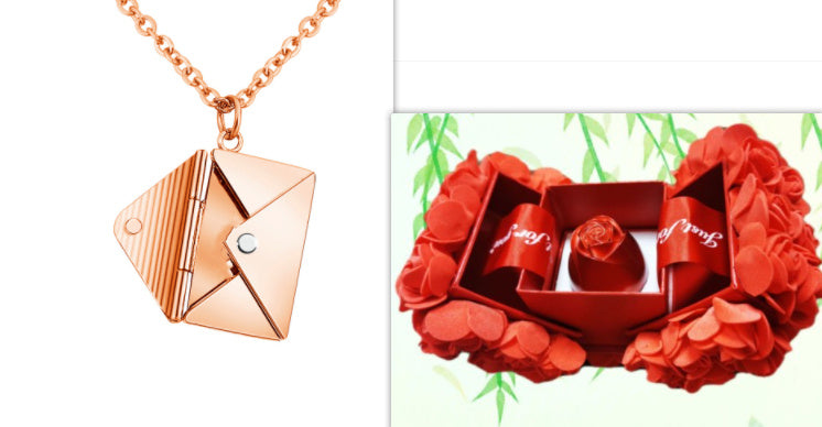 Fashion Envelope Letter Pendant Necklace