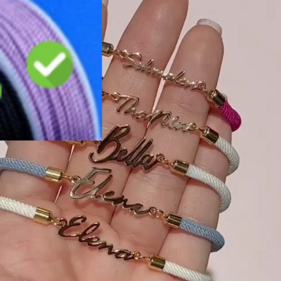 Custom Colorful Rope Name Bracelet