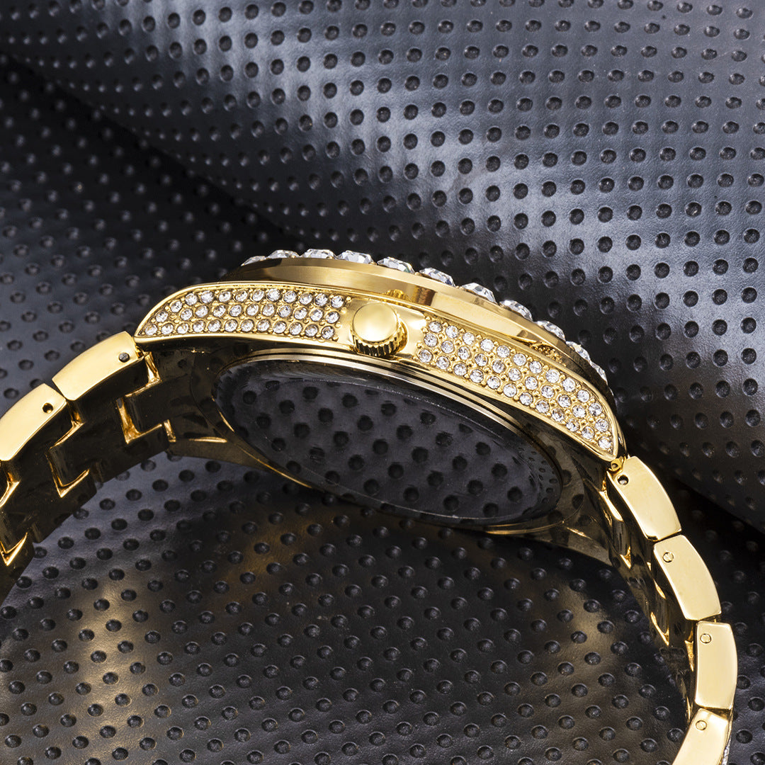 Luxurious Large Dial Full Diamond Watch