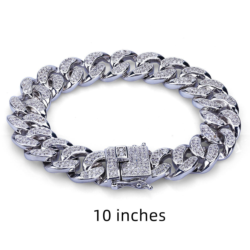 Men's Zircon Cuban Chain Bracelet