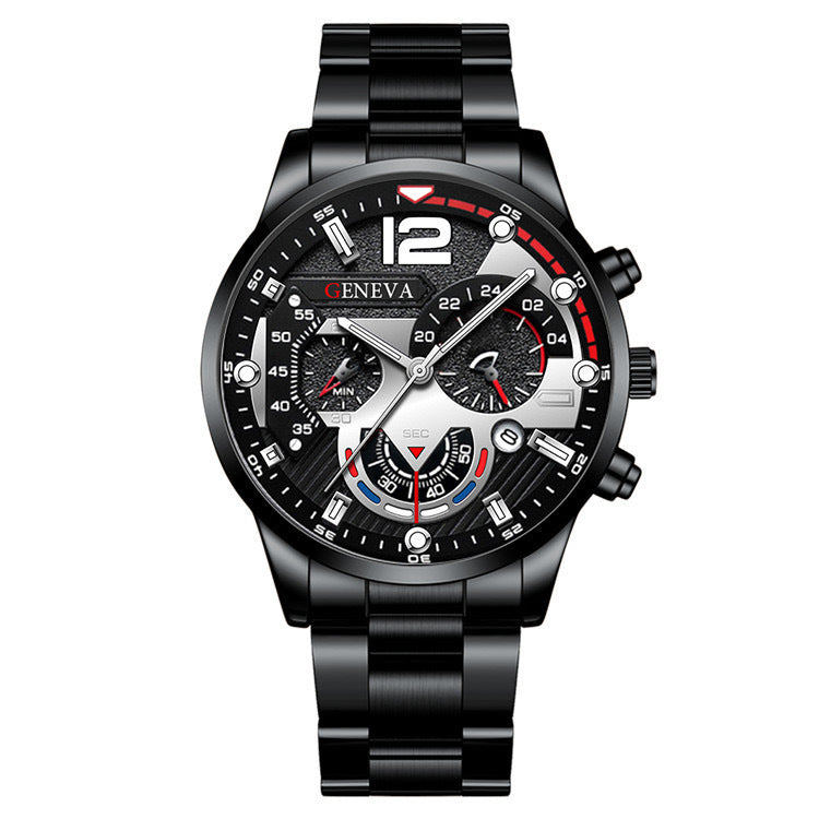 Men's Business Quartz Watch & Bracelet Set