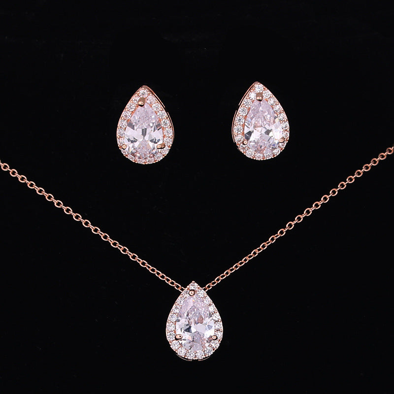 Water Drop Gemstone Jewelry Set