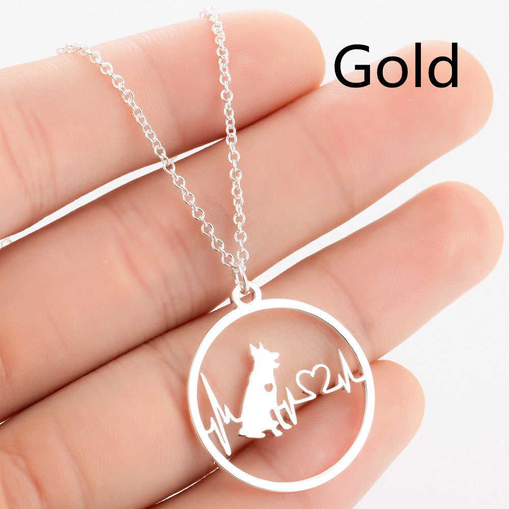 Pet Dog Heartbeat Monitor Necklace
