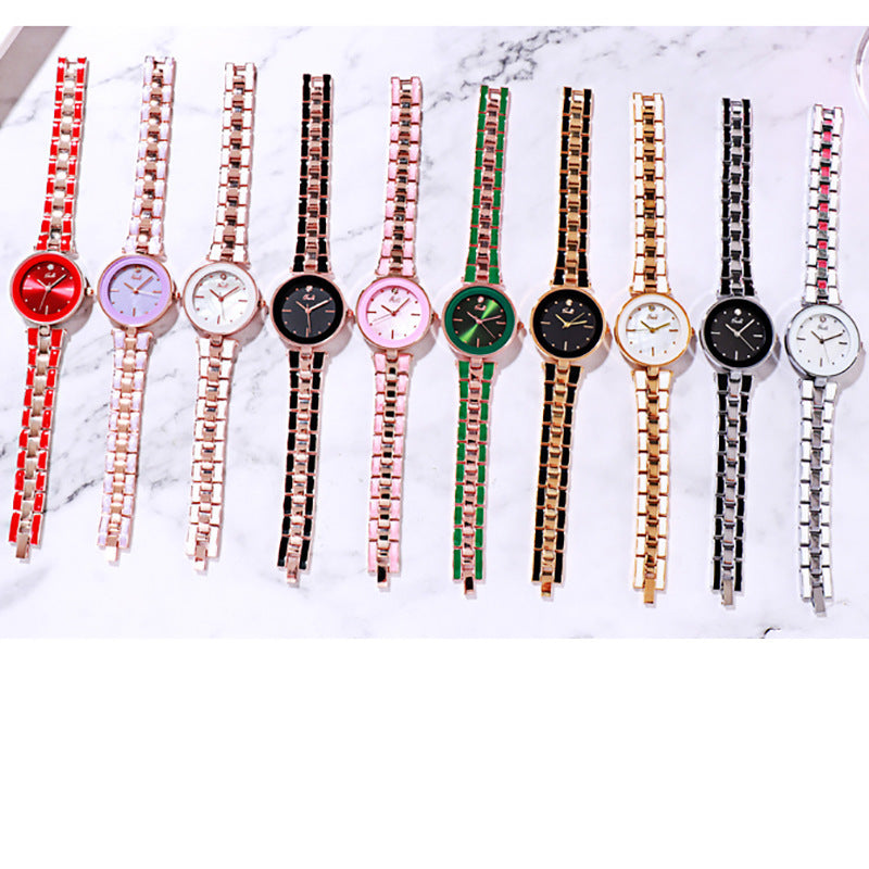 Elegant White Quartz Watch for Students & Fashion-Forward Women