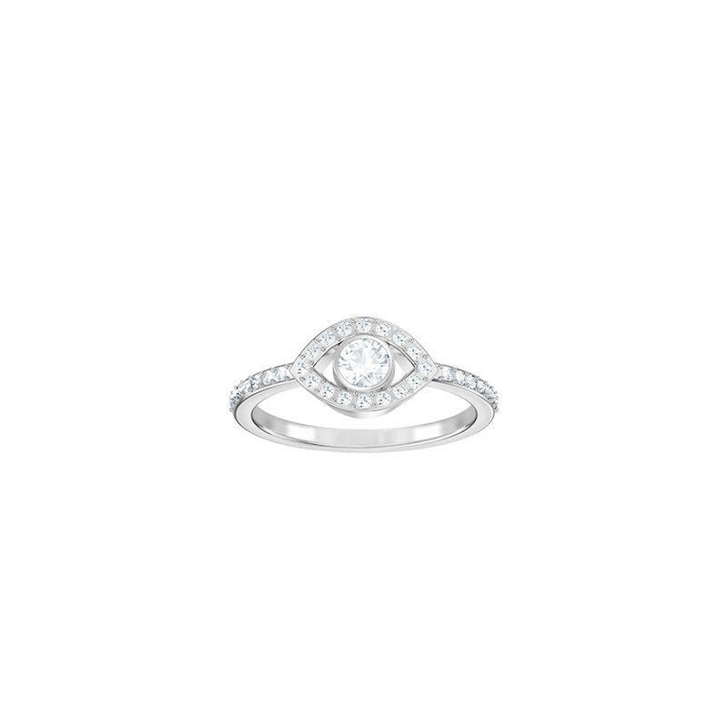 Mystical Silver Crystal Evil Eye Ring
