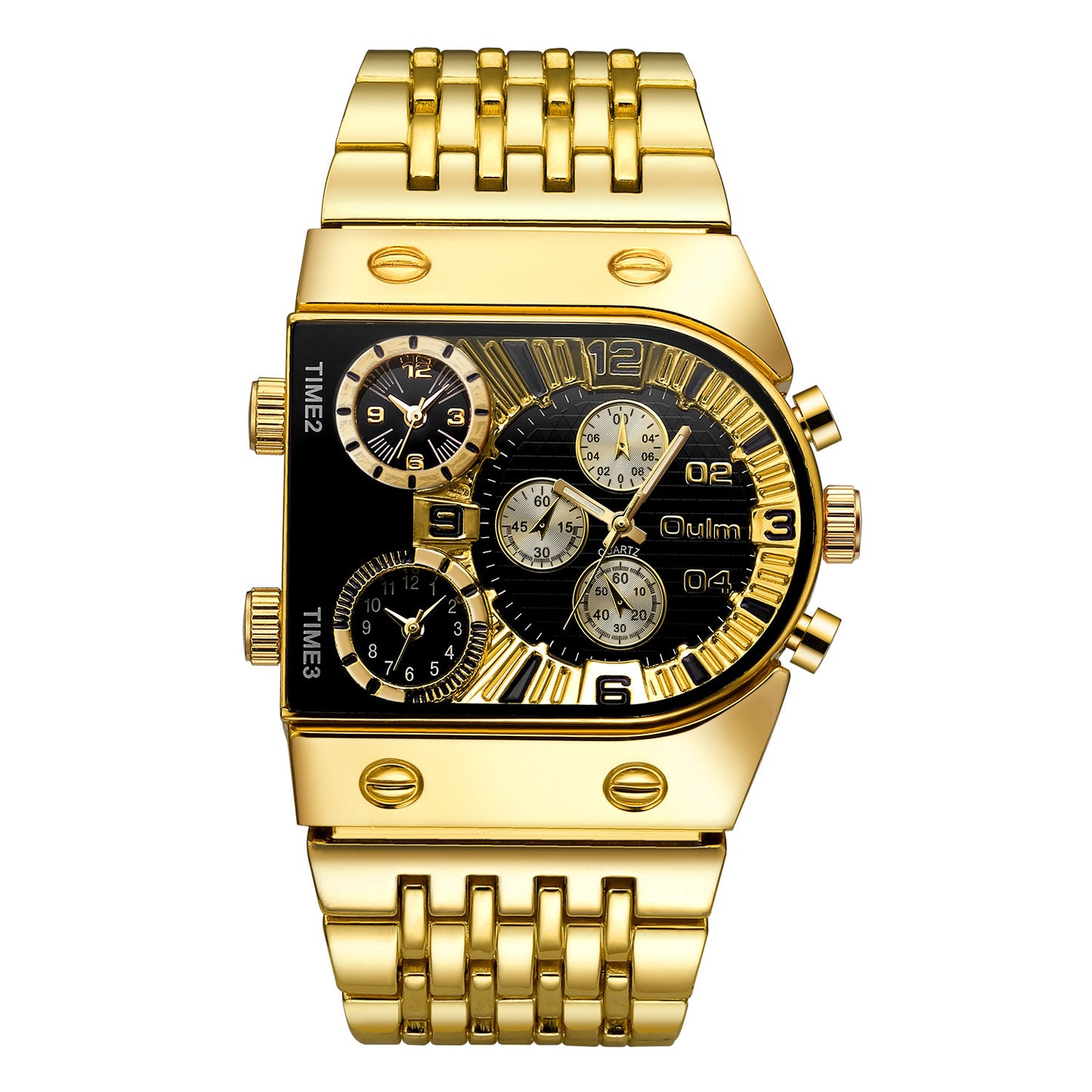 Luminous Men's Casual Gold Steel Band Watch