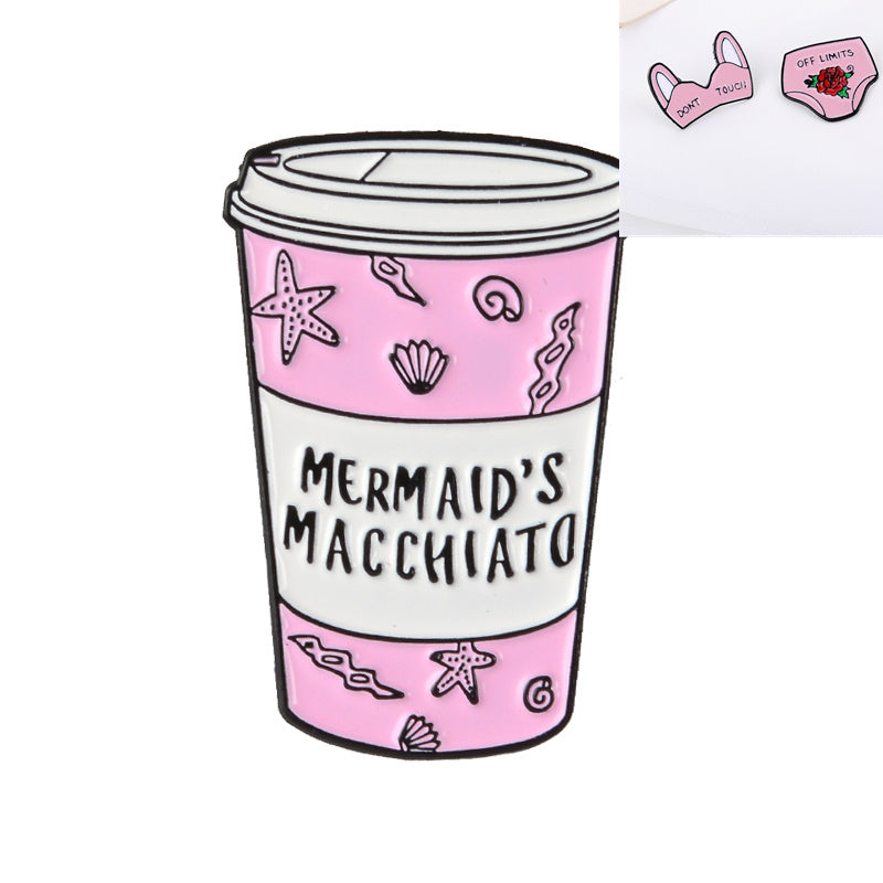 Playful Beverage Drink Brooches