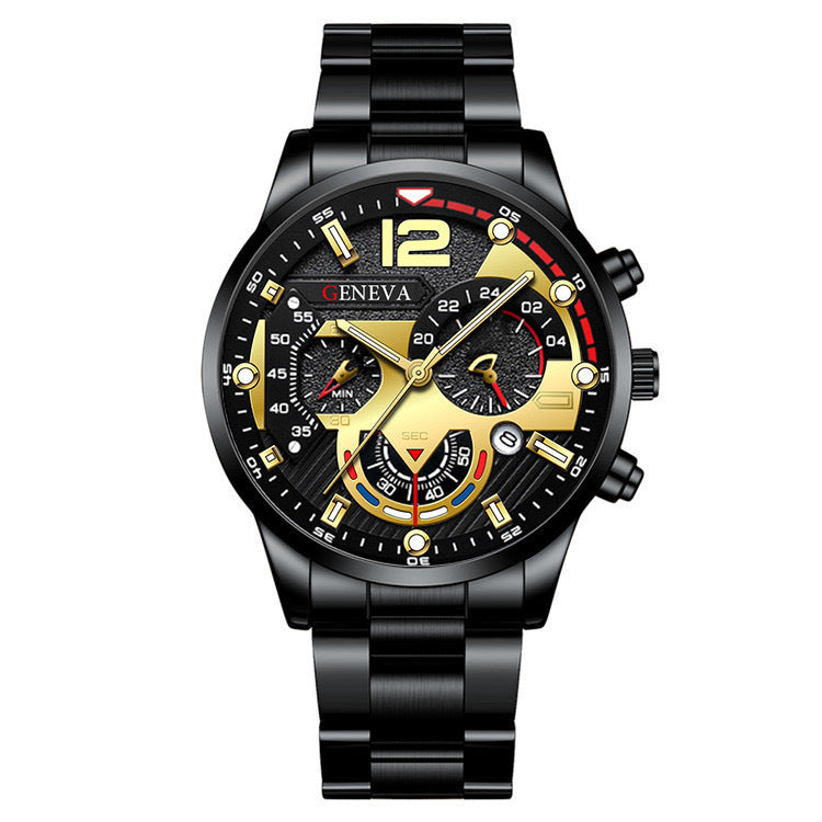 Men's Business Quartz Watch & Bracelet Set
