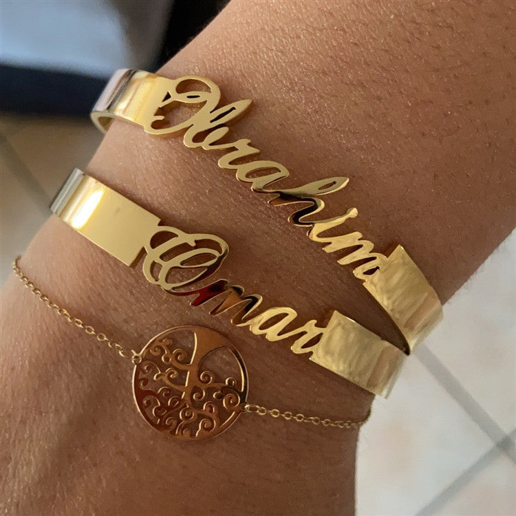 Personalized Name Stainless Steel Bangle