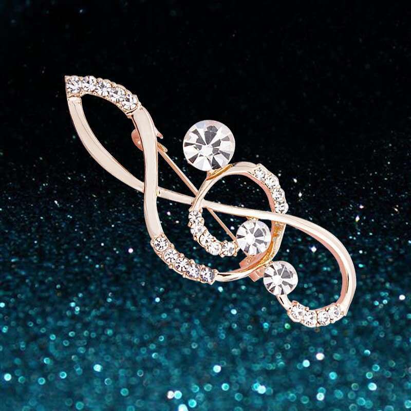 Musical Note Brooch Corsage