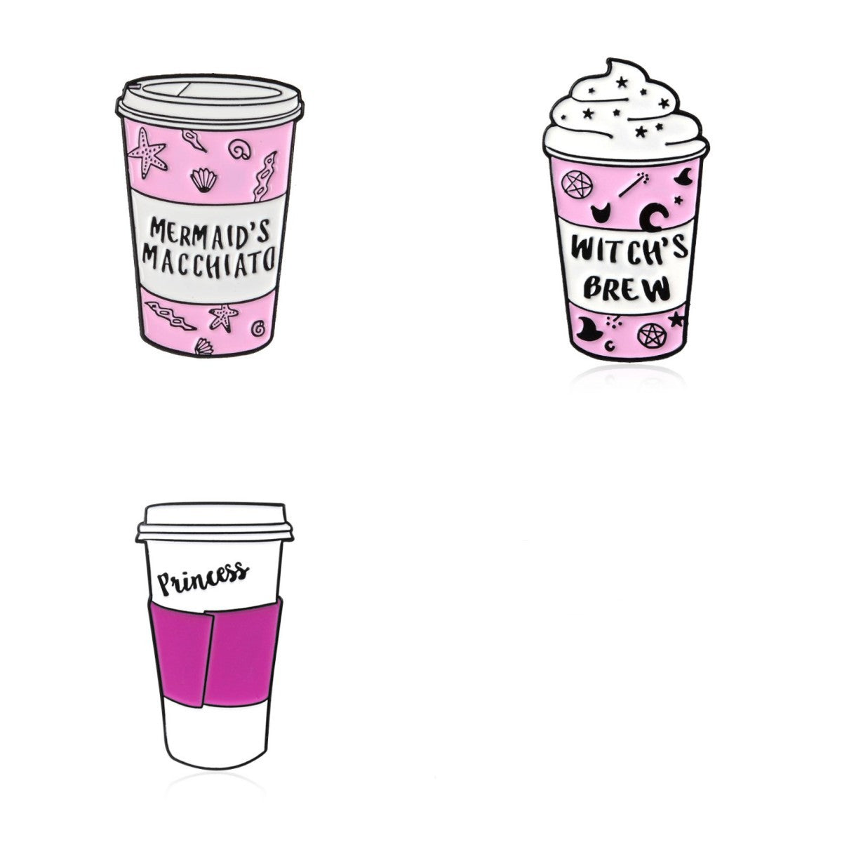 Playful Beverage Drink Brooches