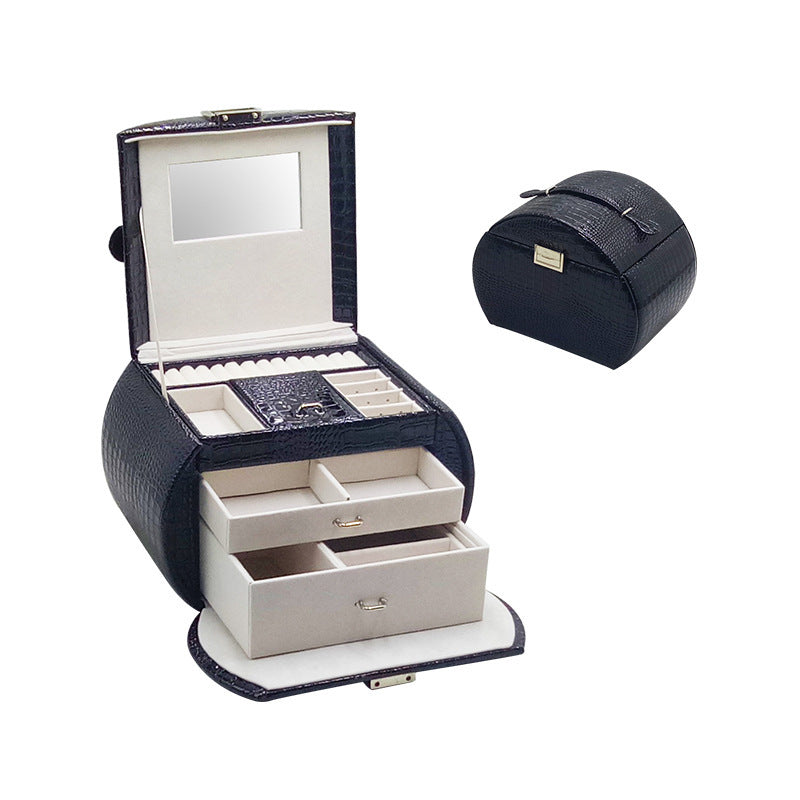 High-End Leather Jewelry Storage Drawer Box