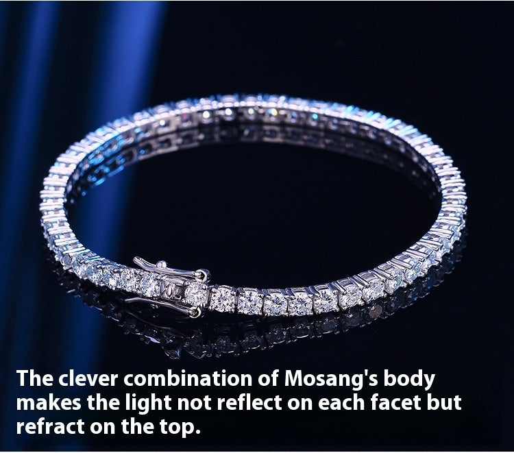 Dazzling Radiance Tennis Bracelet 10 Points Moissanite S925 Sterling Silver