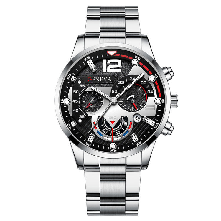 Men's Business Quartz Watch & Bracelet Set
