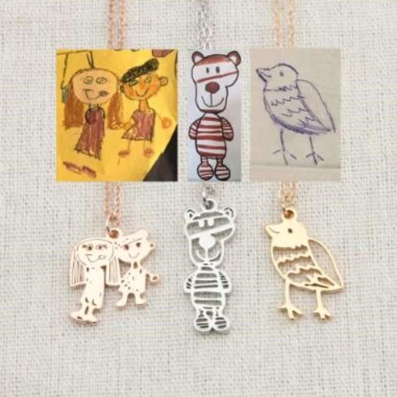 Custom Kids Artwork Necklace