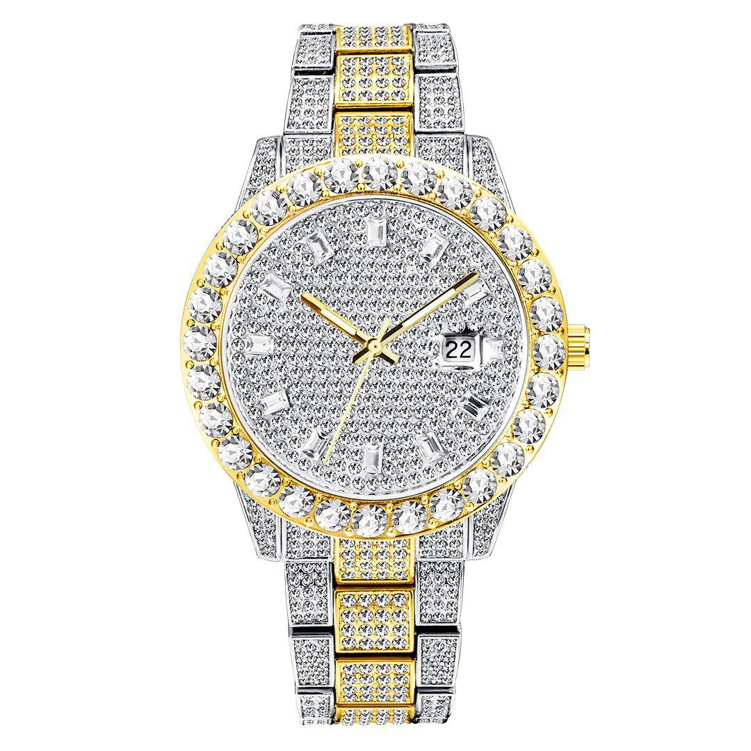 Luxurious Large Dial Full Diamond Watch
