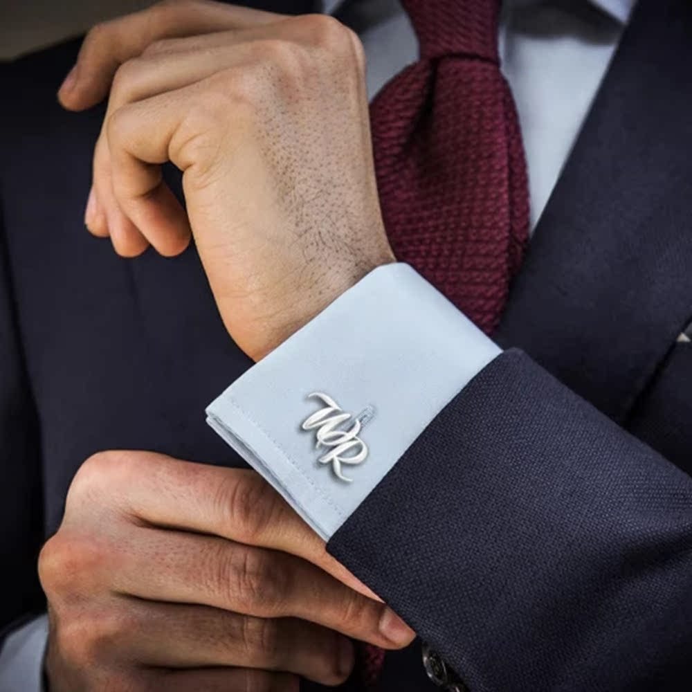 Personalized Frosted Titanium Steel Cufflinks