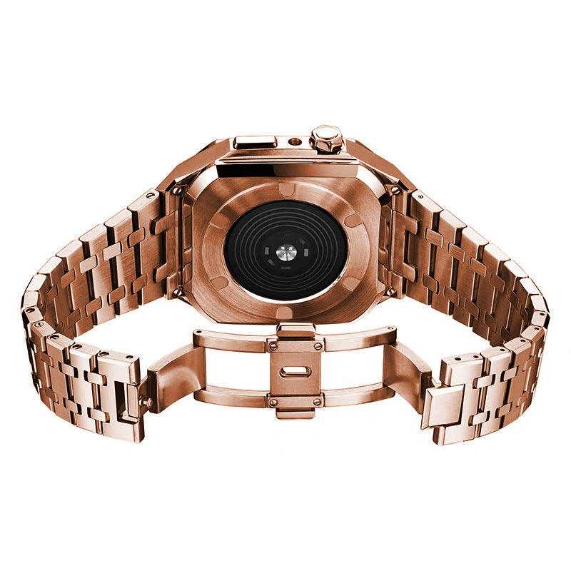 Stainless Steel Double Row Armor Strap & Case for Apple Watch