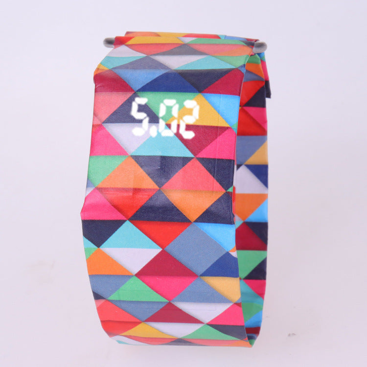 Black Technology Student Children's Paper Watch