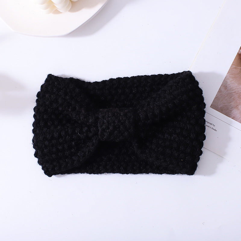 Corn Kernels Bowknot Knitted Wool Headband Movement