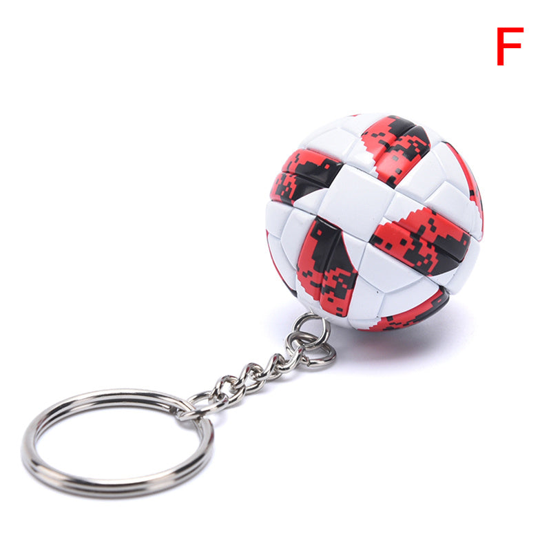 Simulation PU Mini Football Keychain Pendant