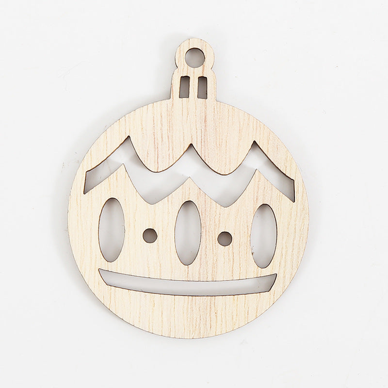 Christmas Party Decorative Creative Hollow Pumpkin Pendant Wooden Craftwork