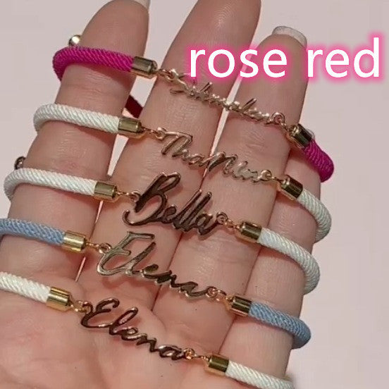 Custom Colorful Rope Name Bracelet
