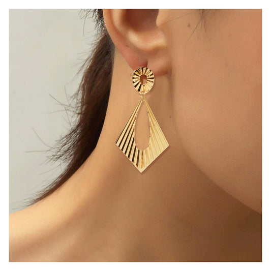 Personalized Metal Fashion Pierced Geometric Earrings