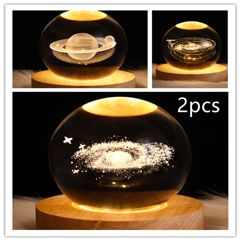 3D Crystal Ball LED Night Light