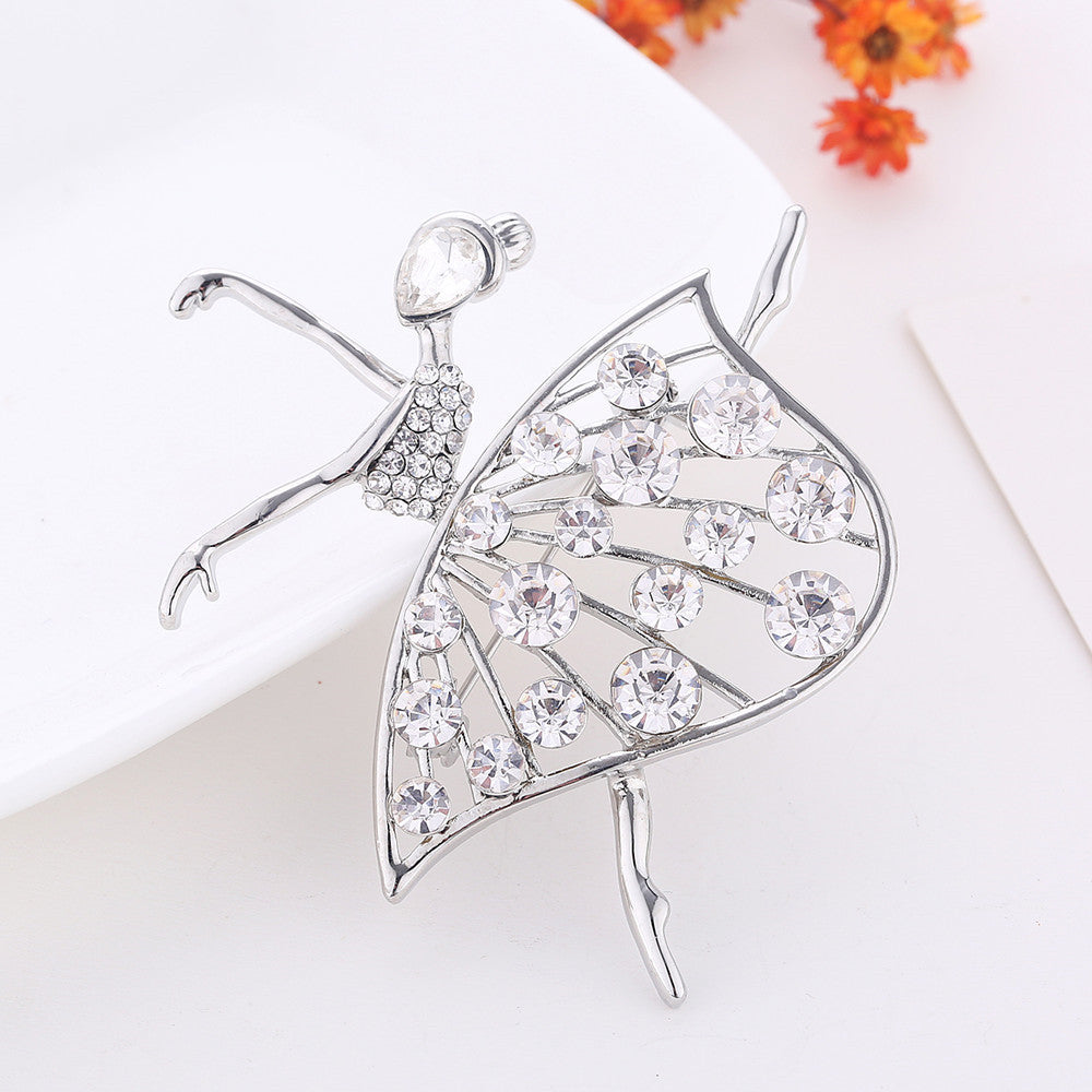 Fashionable Clothing And Elegant Perfume Bottle Brooch