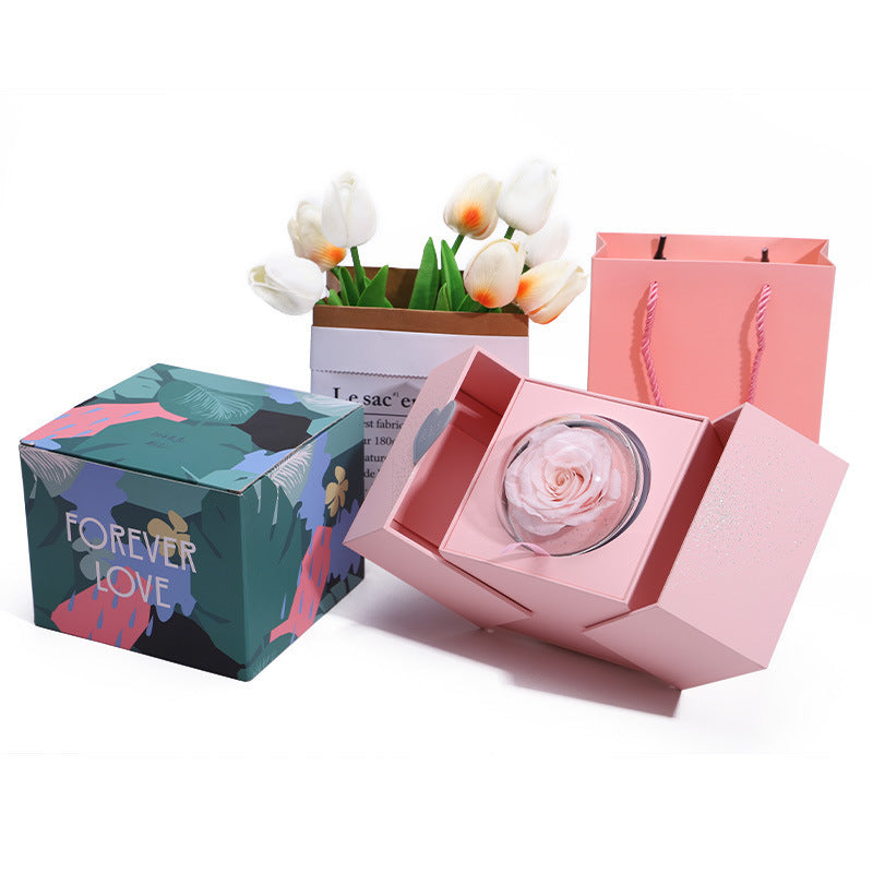 Creative Eternal Rose and Jewelry Gift Box
