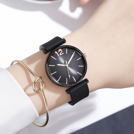 Women's Fashion Gradient Silicone Casual Watch