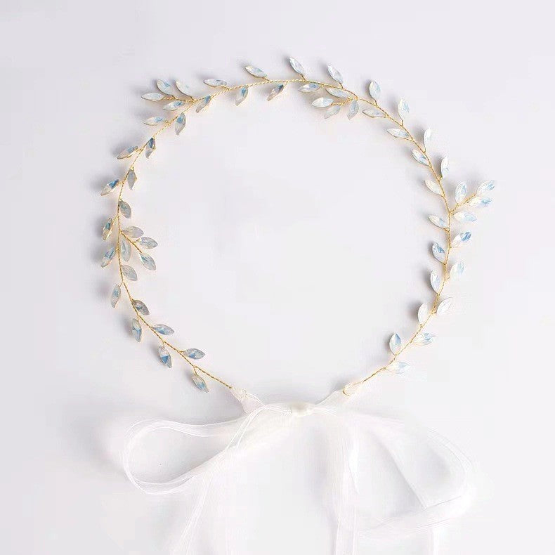 Protein Rhinestone Headdress With Yarn Strip