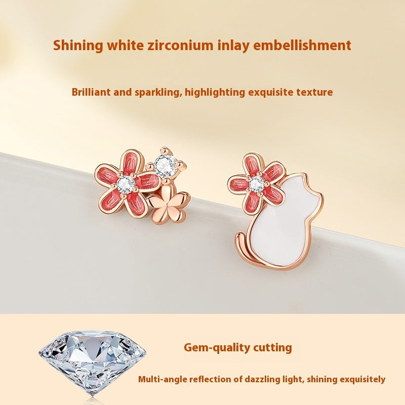 Women's High-grade Sterling Silver Stud Earrings