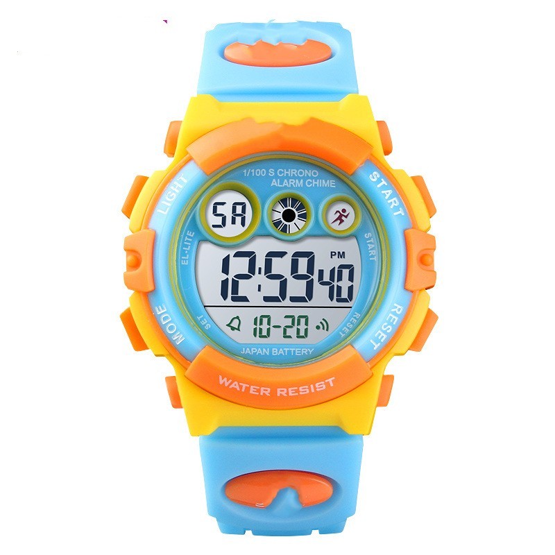 Multifunctional Waterproof Colorful Transparent With Personality Student Electronic Watch