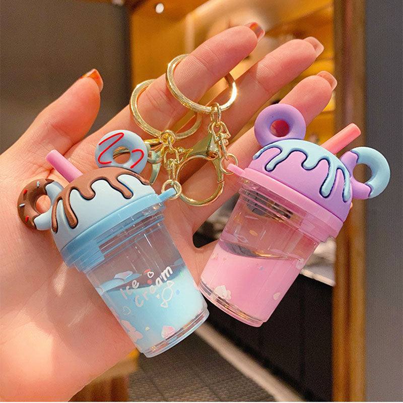 Acrylic Oil Kiki Milk Tea Cup Keychain