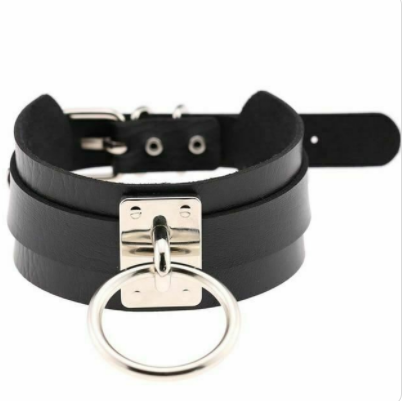 Round metal BDSM restraint collar