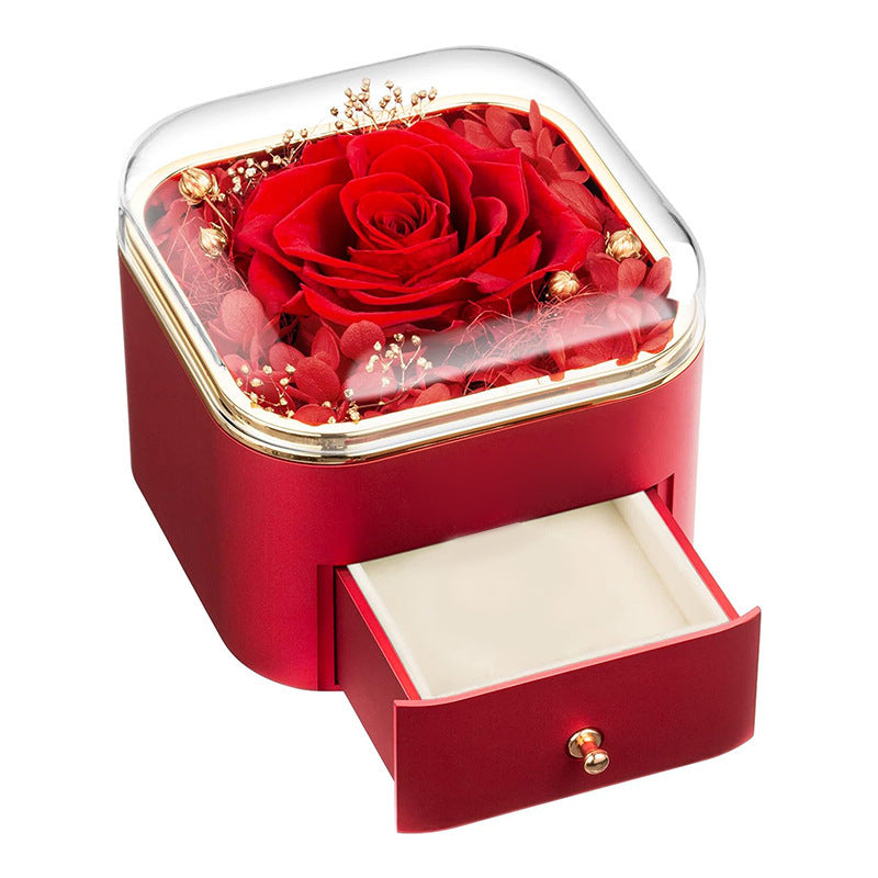 Preserved Rose Drawer Jewelry Gift Box