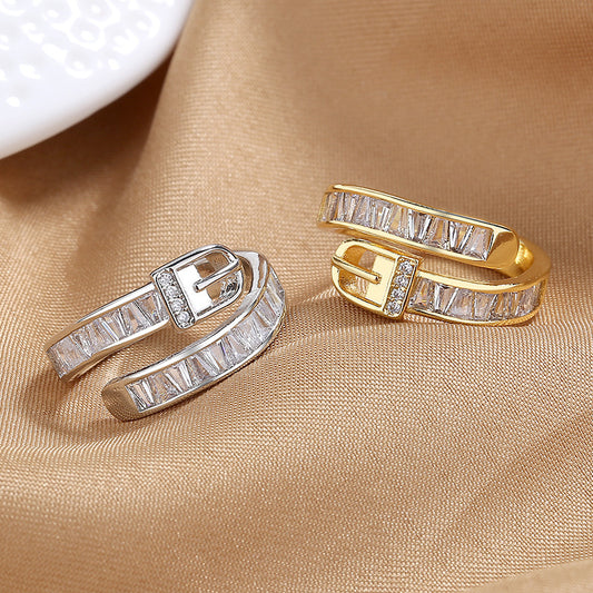 Fashion Jewelry Personalized Belt Buckle Ring Female