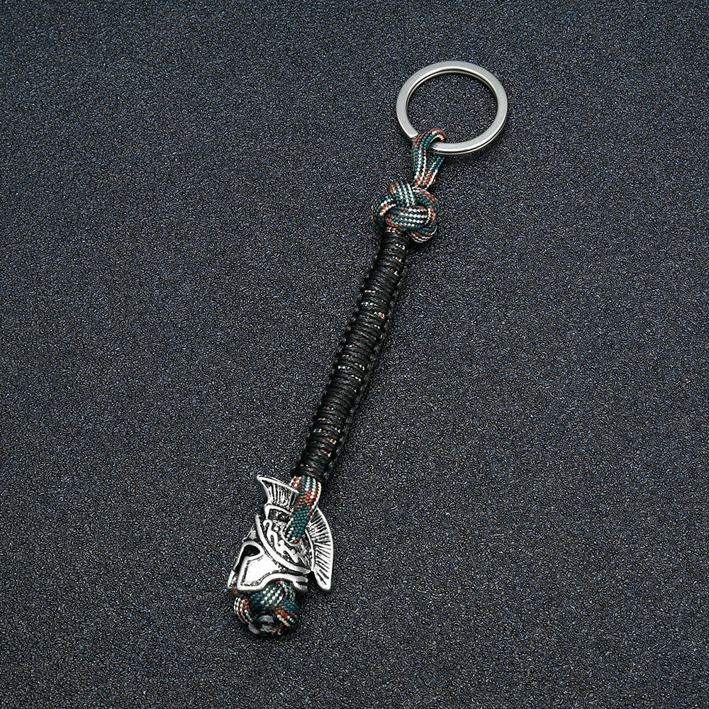 Viking Rune Bead Lanyard Keychain Outdoor