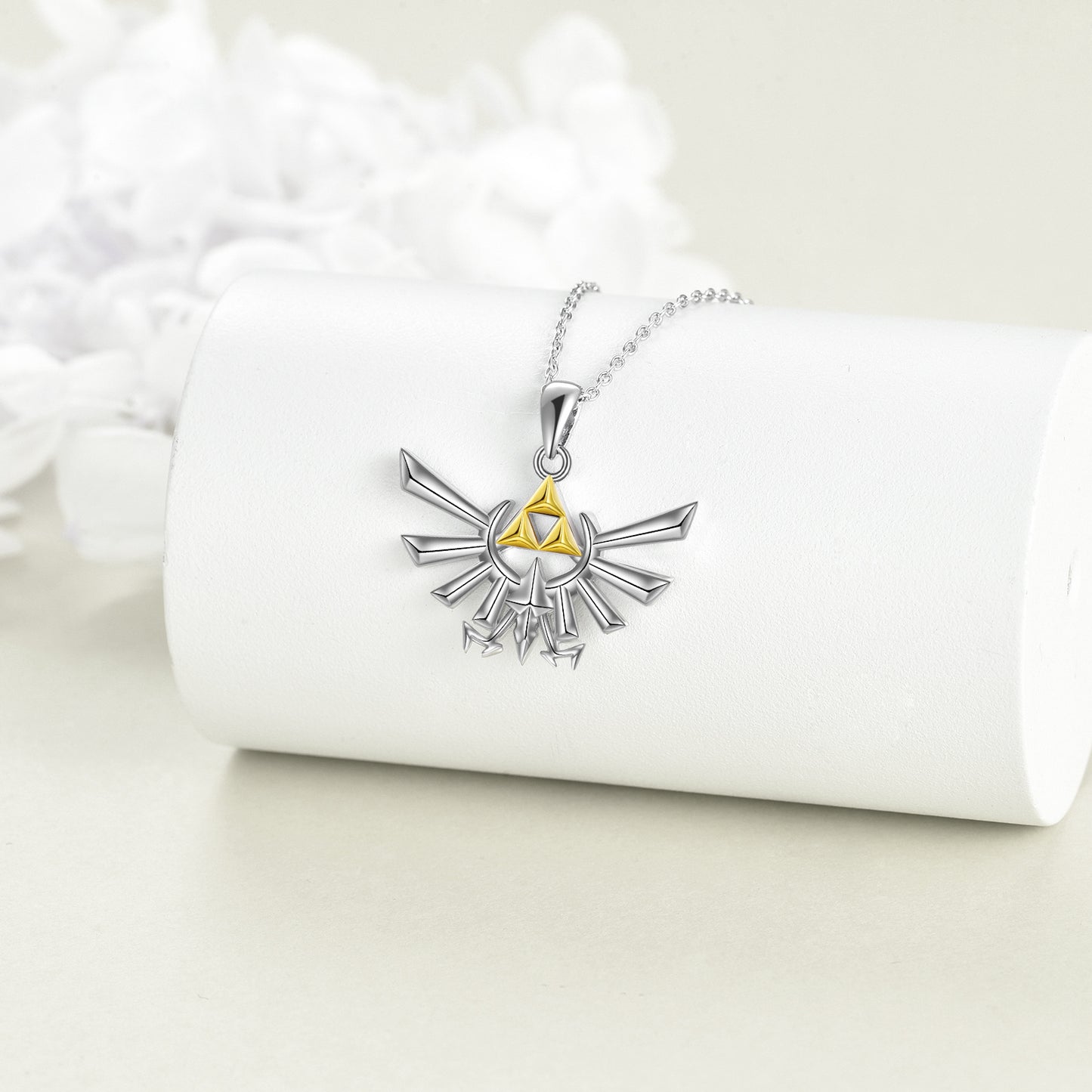 Sterling Silver Anime Zelda Pendant Necklace Jewelry Gifts For Men & Women