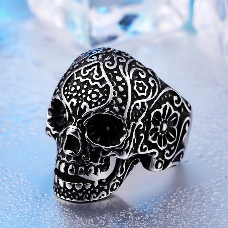 Hip Hop Skull Ring Trendy Men's Personality Ring Punk